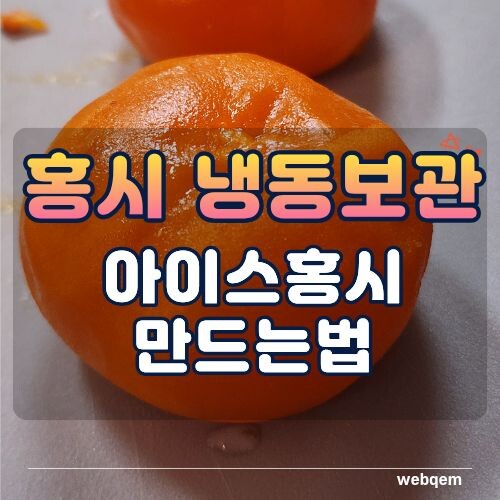 홍시 냉동보관 / 아이스홍시 만드는법