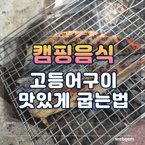캠핑음식 - 고등어구이 맛있게 굽는법